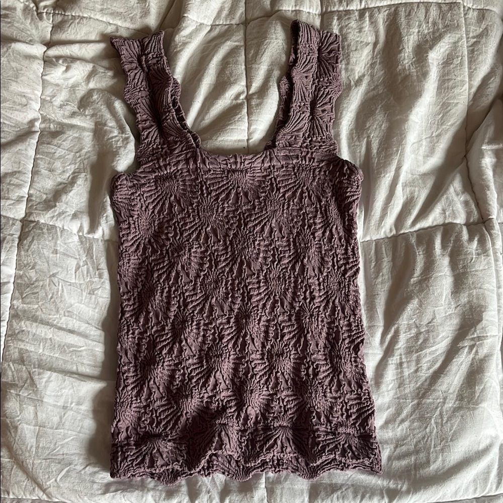 Women's Ruffled Sleeveless Top - Purple